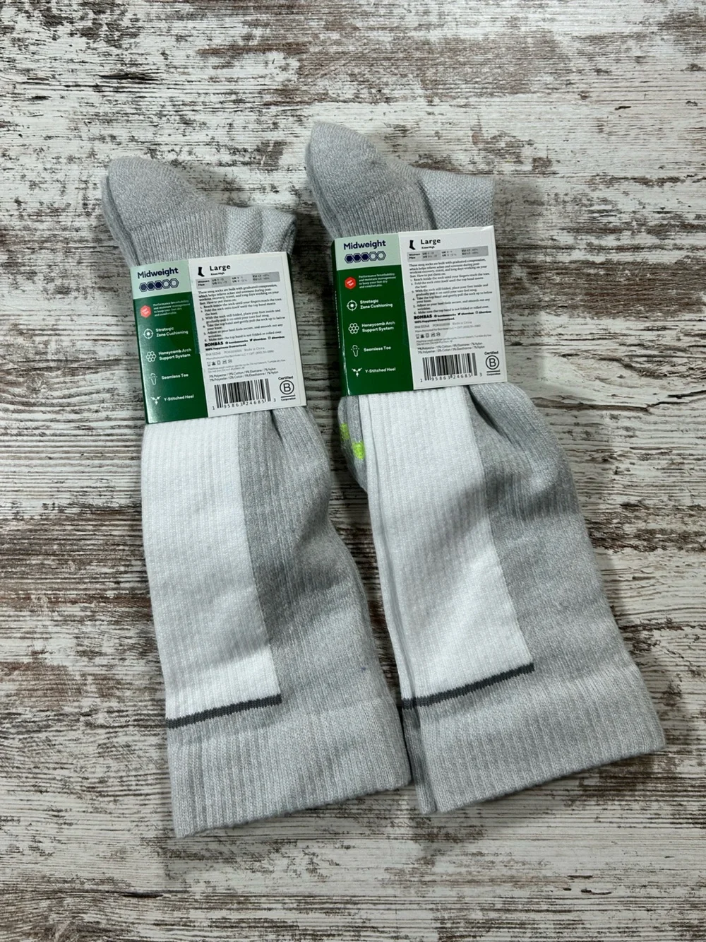 NWT lot (2) Bombas knee high mid weight compression (20-30) socks size large